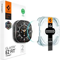 Spigen EZ FIT Glas.tR Screenprotector met applicator voor de Samsung Galaxy Watch Ultra 2 - 47 mm - Transparant
