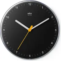 Braun BC 26 B-DCF, zwarte draadloze wandklok