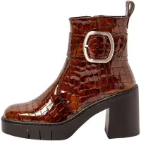 Art Artvoor vrouwen. 1197912OL003_023 Leren enkellaars 1979 Berna bruin (41), Leer, 5 tot 8 cm, Ritssluiting, Casual