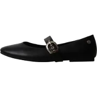 Xti Dames Ballerina's 146485 zwart (39), Plat, Gesp, Casual 14648503-NEGRO
