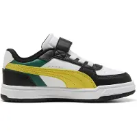 Puma Caven III Block imitatieleren sneakers - zwart/geel Jongens/Meisjes Imitatieleer - maat 28