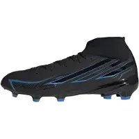 Adidas F50 Hyperfast League Mid Gras Voetbalschoenen (FG) Zwart Zwart Blauw