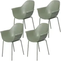 Outsunny tuinstoelen - staal - kunststof - 59L x 55B x 84H cm - groen