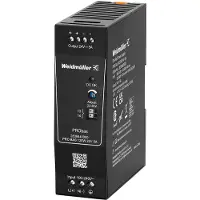 Weidmuller PRO BAS 120W, 24V, 5A, 120 Watt, 230 Volt, 45 - 65 Hz, 5 Ampère, zwart, statusindicator