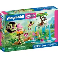 Playmobil | Fantasy & Magic | Magische ontmoetingsplaats | Waterval-speelset met feeën, Joylings, baby-Joylings en bosdieren | Voor kinderen vanaf 4 jaar | 72214