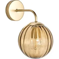 Beliani BOOMI - Wandlamp - Donkerbruin - Glas/IJzer