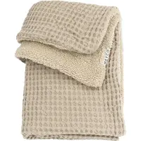 Meyco Deken Wieg Wafel Teddy Sand