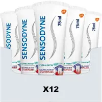 Sensodyne 12x Tandpasta Gevoeligheid & Tandvlees Extra Fresh 75 Ml