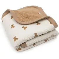 Jollein Deken Wieg 75x100cm Mini Teddy Bear Little Waffle/Fluffy
