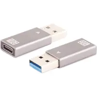 S-Impuls Adapter USB A Stecker auf USB C Buchse, 3.1, 10Gbps, Metallausführung