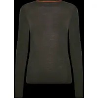 Icebreaker - Dames thermokleding - W Merino 175 Everyday LS Crewe Dk Loden voor Dames van Wol - Maat S - Groen