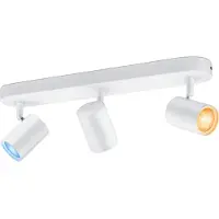 Philips Smart Lighting - Opbouwspot - 3 Spots - RGB - Gekleurd en instelbaar wit licht - Dimbaar - Wit - 3x5W - GU10 fitting - Werkt met de WiZ app - Wifi