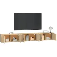vidaXL Tv-wandmeubels 3 st 100x34,5x40 cm sonoma eikenkleurig