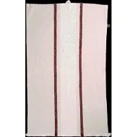 ERNST keukenhanddoek Naturel-wit-rood, 47x70 cm