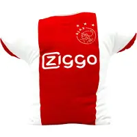 Ajax -shirtkussen wit rood 25x40cm