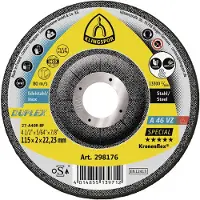 Klingspor 298176 A 46 VZ Special Afbraamschijf Diameter 115 mm Boordiameter 22.23 mm RVS, Staal 25 stuk(s)