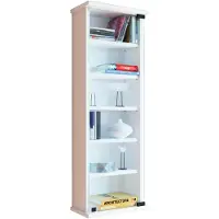 VCM Loposa wandkast CD,DVD opslag 150 CD 6 planken wit.
