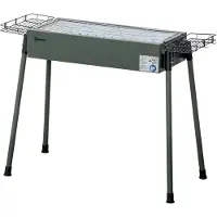 Outsunny houtskoolgrill, antislip campinggrill met grillrooster, 77 x 30 x 70 cm, staal + verzinkt, metaal, donkergroen
