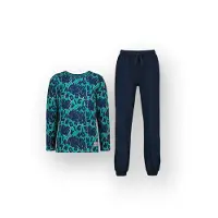 Vingino pyjama met print - donkerblauw/blauw Jongens Stretchkatoen Ronde hals - maat 146/152