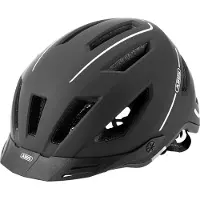 ABUS Stadthelm Pedelec 2.0 - Fietshelm met achterlicht en regenkap - voor gebruik in de stad - geschikt voor dames en heren - Zwart, mat - Maat S (51-55 cm)