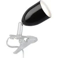Brilliant Klemlamp LEO, zwart, Woon-/ Eetkamer, metaal, Jong wonen, Klemlamp