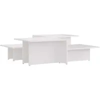 vidaXL Salontafels, 2 stuks, wit, 111,5 x 50 x 33 cm, houtvezel