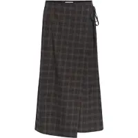 Object Dames Rokken Objsoley Reese Re Long Wrap Skirt - Bruin - Maat 34