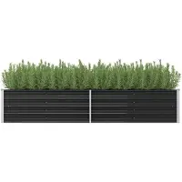 vidaXL Plantenbak verhoogd 240x80x45 cm gegalvaniseerd staal antraciet