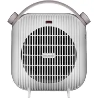 De'Longhi HFS30B24.W, Elektrische keramische verwarming met ventilator, IP21, Geschikt voor binnen- en buitengebruik, Kan op een tafel of op de vloer worden geplaatst, Wit, 2400 W