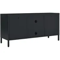 vidaXL Tv-meubel 105x35x52 cm staal en glas zwart