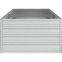 vidaXL Tuinverhoger, 160x80x45 cm, verzinkt staal, zilver
