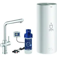GROHE Red Duo, Standaard, Chroom, Hendel met kraan, Zelfsluitend, Type L, Keramisch