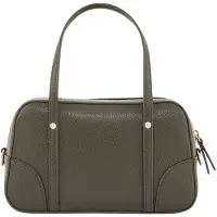 Giorgio Armani Dames-schoudertas met metalen logo (Donkere Khaki)