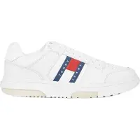 Tommy Hilfiger Heren Leren Trainers (Wit)