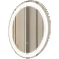 Vevor LED badkamerspiegel ronde cosmeticaspiegel (60 cm) met voor- en achterverlichting
