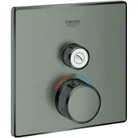 GROHE Opbouwdeel Grohtherm Smartcontrol Douche T, Vierkant Hard Graphite Geborsteld