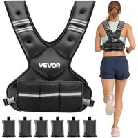 Vevor Verstelbaar Gewichtvest met 6 x 2 lb Gewichtzakken voor individuele training
