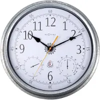 Nextime - 4304GA - Wandklok - 40,5cm - zilver - Tulip