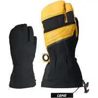 Lenz - Skihandschoenen - Heat Glove 8.0 Finger Cap Lobster Unisex Black/Yellow voor Unisex - Maat L - Geel