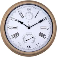 Nextime - 4305BR - Wandklok - 40,5cm - braun - Hyacinth