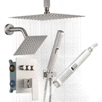 Vevor Douchesysteemset inclusief 10 inch regendouchesysteem / 6 inch wandmontagekop / 2-in-1 handdouche