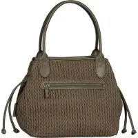 Gabor schoudertas Granada Quilt Zip Shopper Khaki groengrijs
