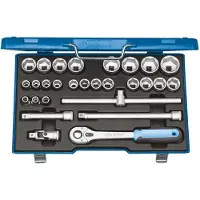 Gedore doppelmoersleutels set, 1/2", 28-delig, 6-kant, 10-36 mm, artikelnummer 19 VMU-10