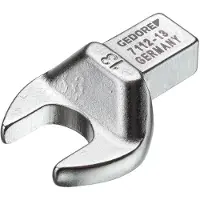 Gedore Clé plate emboîtable, Cote s/plats : 19 mm, Tige 9 x 12 mm, Larg. : 42 mm, Hauteur : 9,0 mm