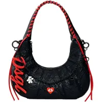 Desigual Schoudertas 'Disney' donkerrood / zwart