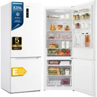 Heinner HCNF-M435INVE++ Koel-vriescombinatie 435 L, No Frost, LED-display, Supervriezen, Wit