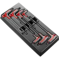 Facom Inbussleutelset Sleutelbreedte (metrisch): 3 mm, 4 mm, 5 mm, 6 mm, 7 mm, 8 mm