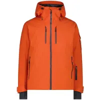 CMP heren ski-jas met capuchon, kleur oranje, maat 48