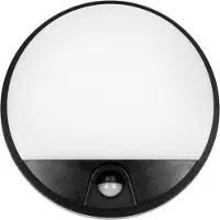 Adviti LED-plafondlamp AGAT, 15W, 4000K, met bewegingssensor, zwart