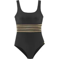 LASCANA Badpak donkerbeige / goud / zwart